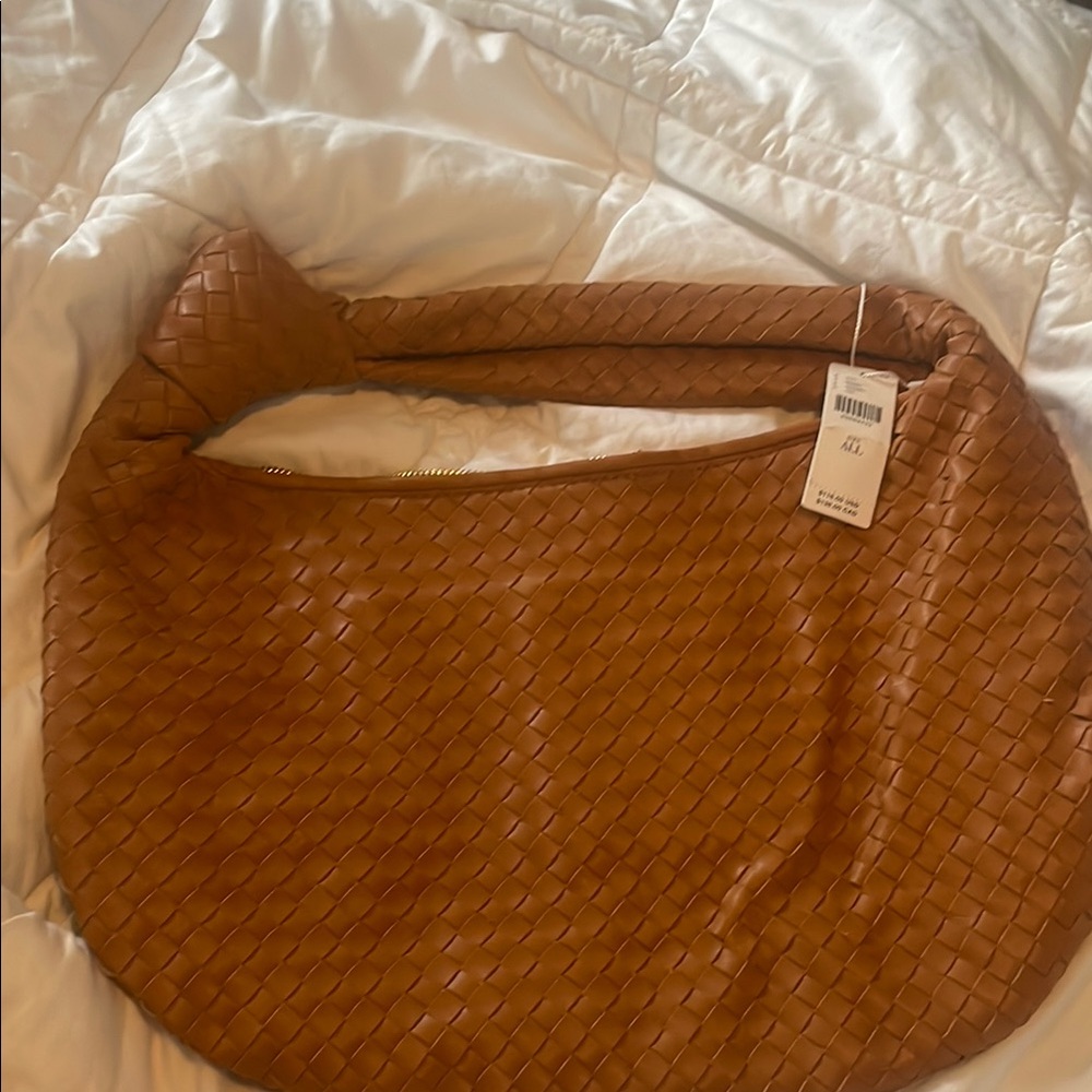 Anthropology Brown Textured Hobo Bag